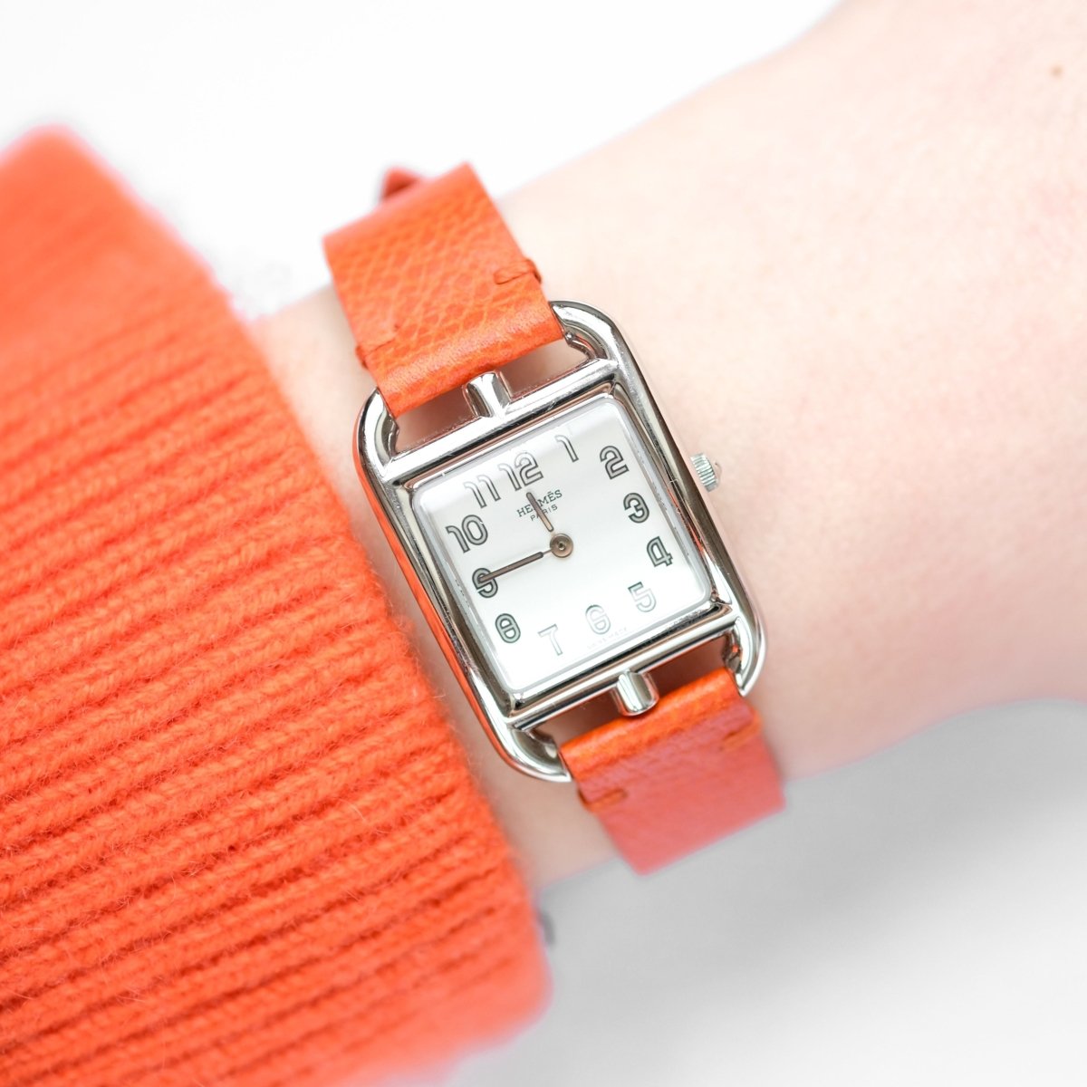 Montre HERMÈS "Cape Cod" en acier et quartz - Castafiore