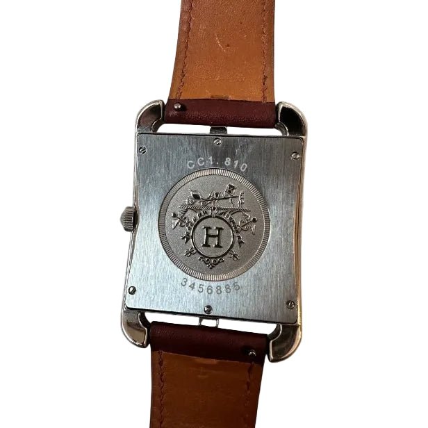 Montre HERMÈS en acier, cuir et quartz - Castafiore