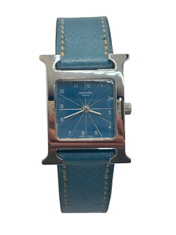 Montre HERMÈS "Heure H" en acier et cuir - Castafiore