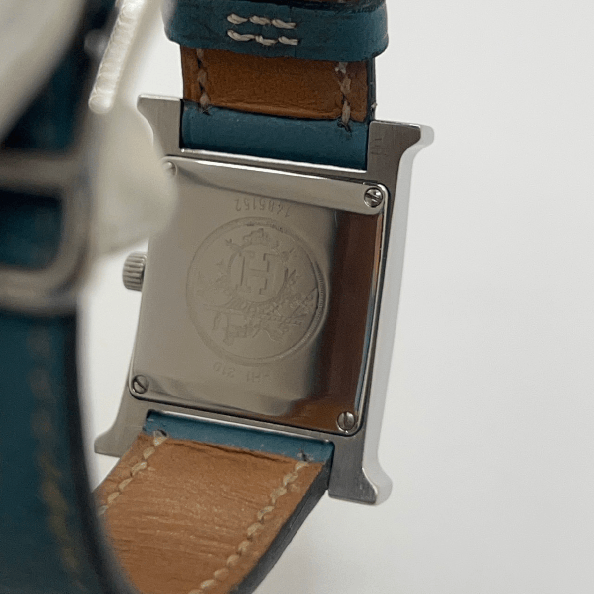 Montre HERMÈS "Heure H" en acier et cuir - Castafiore