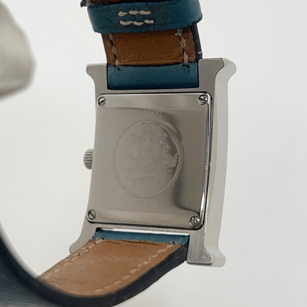 Montre HERMÈS "Heure H" en acier et cuir - Castafiore