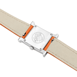 Montre HERMÈS "Heure H" PM en acier et cuir - Castafiore