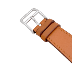 Montre HERMÈS "Médor" en acier et cuir - Castafiore