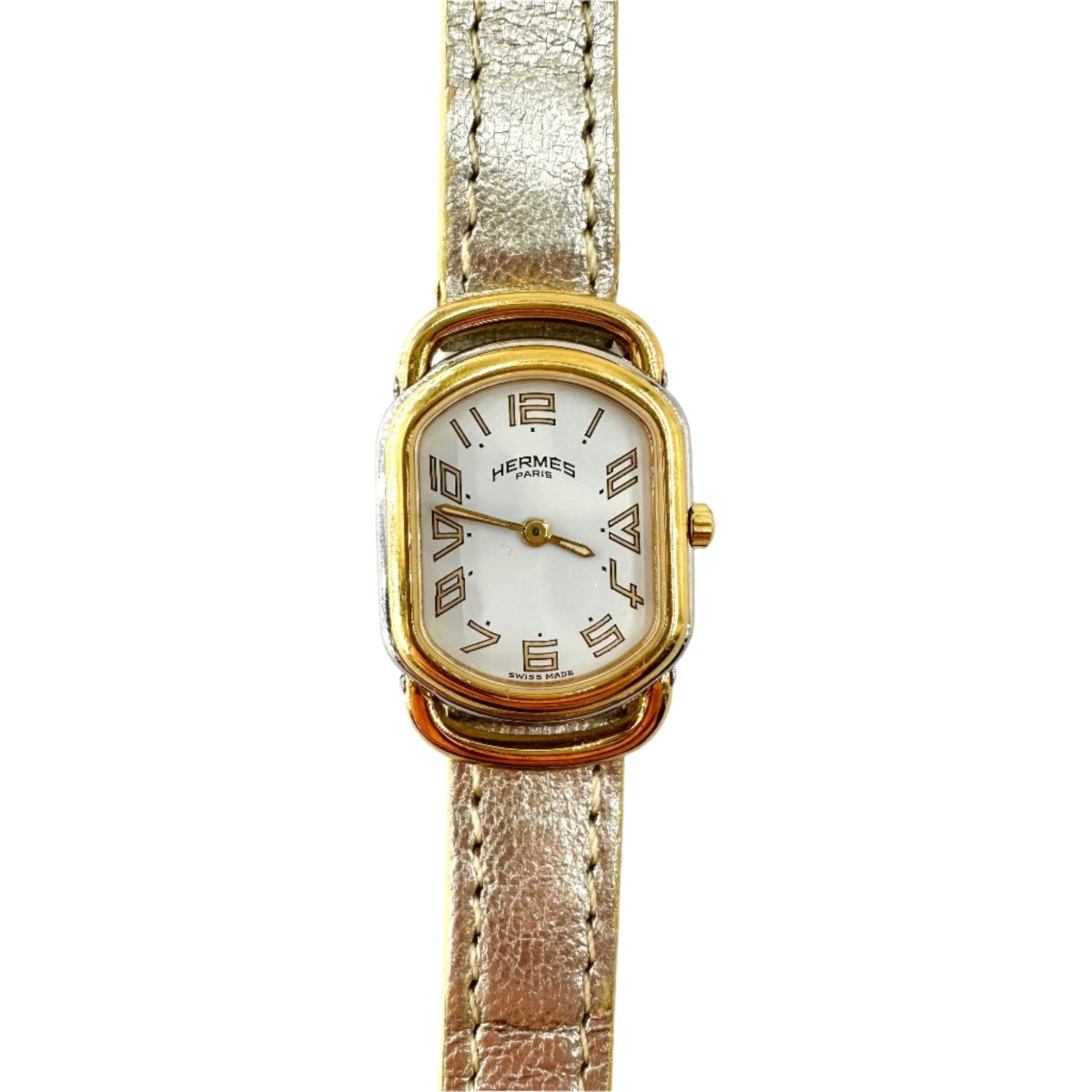 Montre HERMÈS, "Rallye" en or jaune et acier - Castafiore