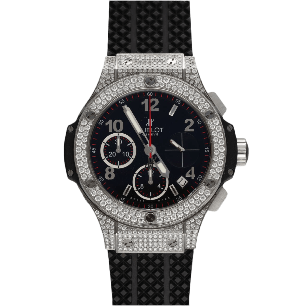 Montre HUBLOT "Big Bang" en titane, automatique et diamants - Castafiore