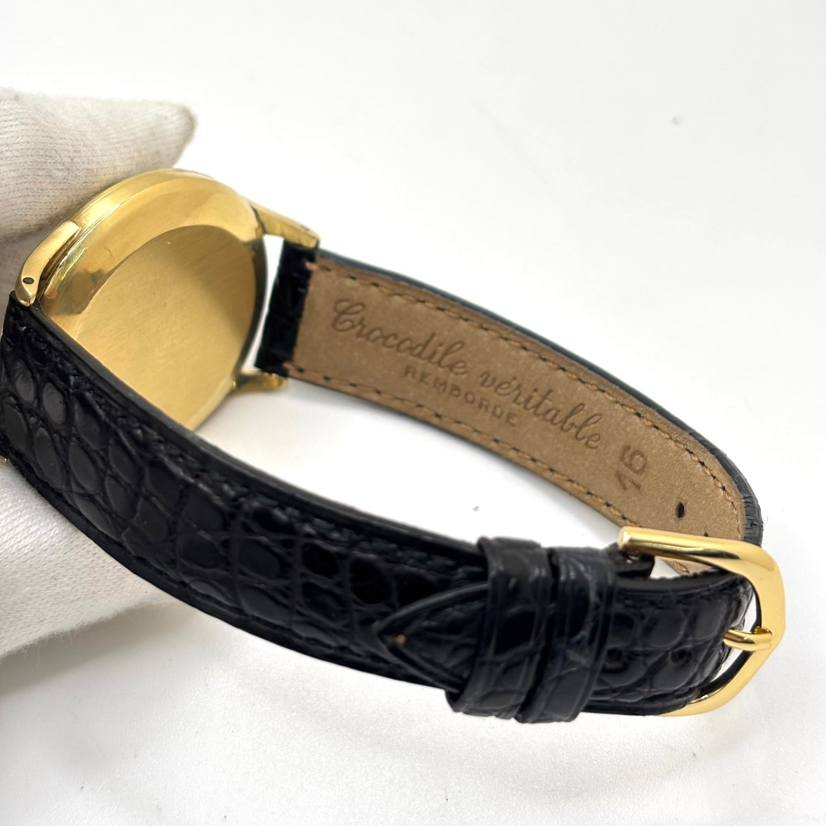 Montre IWC en or jaune, acier et cuir - Castafiore