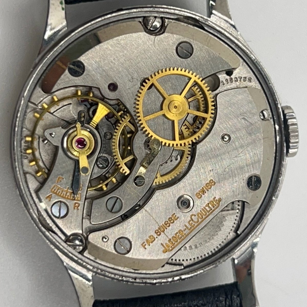 Montre JAEGER-LECOULTRE en acier et cuir - Castafiore