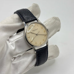 Montre JAEGER-LECOULTRE en acier et cuir - Castafiore