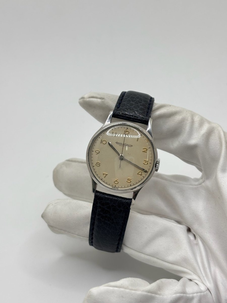 Montre JAEGER-LECOULTRE en acier et cuir - Castafiore