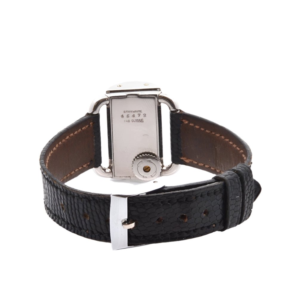 Montre Jaeger - LeCoultre en cuir et cristal - Castafiore