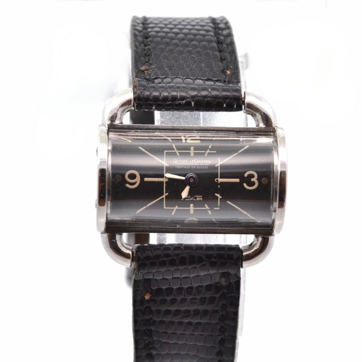 Montre Jaeger - LeCoultre en cuir et cristal - Castafiore