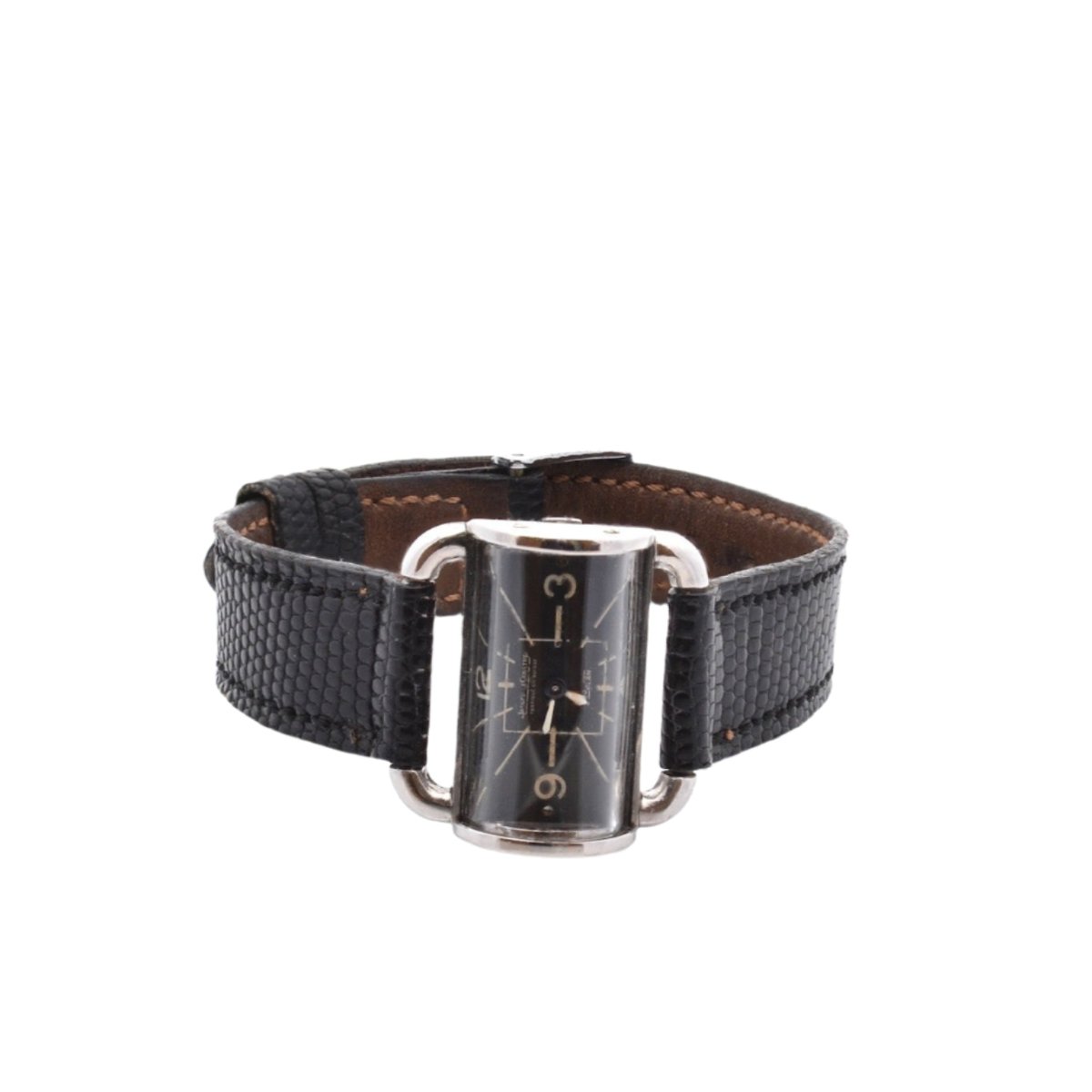 Montre Jaeger - LeCoultre en cuir et cristal - Castafiore