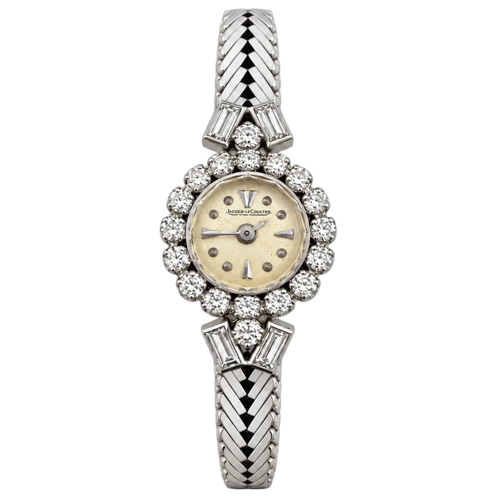 Montre JAEGER-LECOULTRE en or blanc et diamants - Castafiore