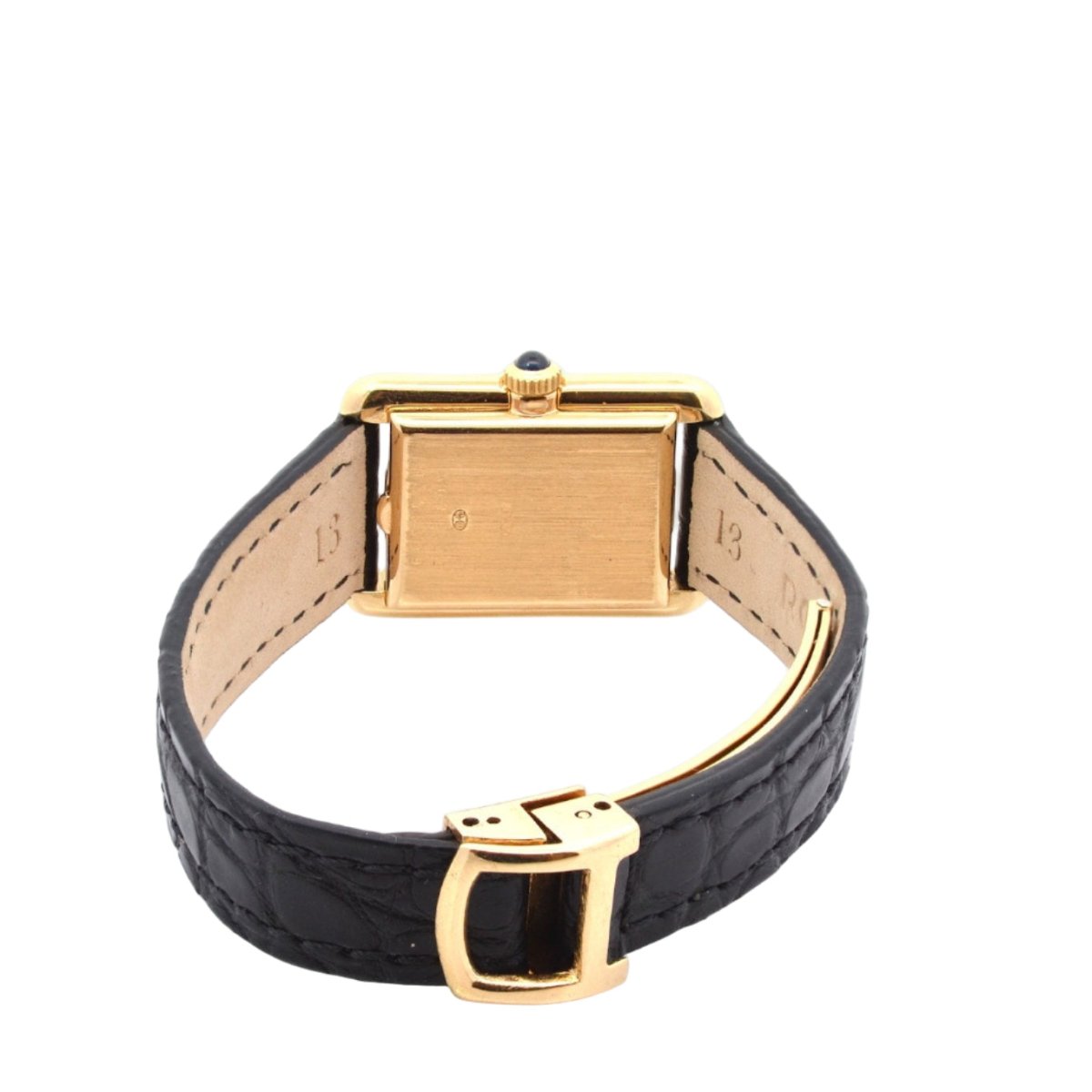 Montre JAEGER - LECOULTRE en or jaune et cuir - Castafiore