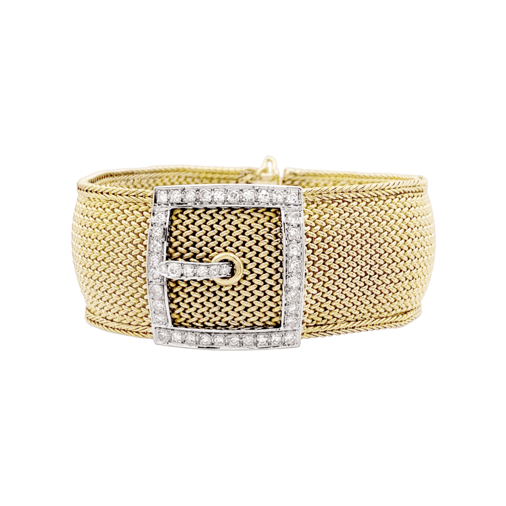 Watch secret Jaeger-Lecoultre, "Ceinture", yellow gold, white gold, diamonds.