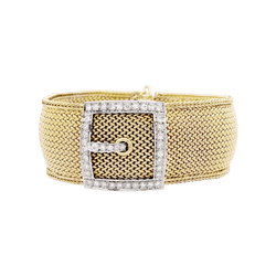 Watch secret Jaeger-Lecoultre, "Ceinture", yellow gold, white gold, diamonds.