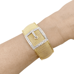 Watch secret Jaeger-Lecoultre, "Ceinture", yellow gold, white gold, diamonds.