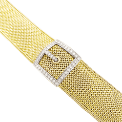 Watch secret Jaeger-Lecoultre, "Ceinture", yellow gold, white gold, diamonds.