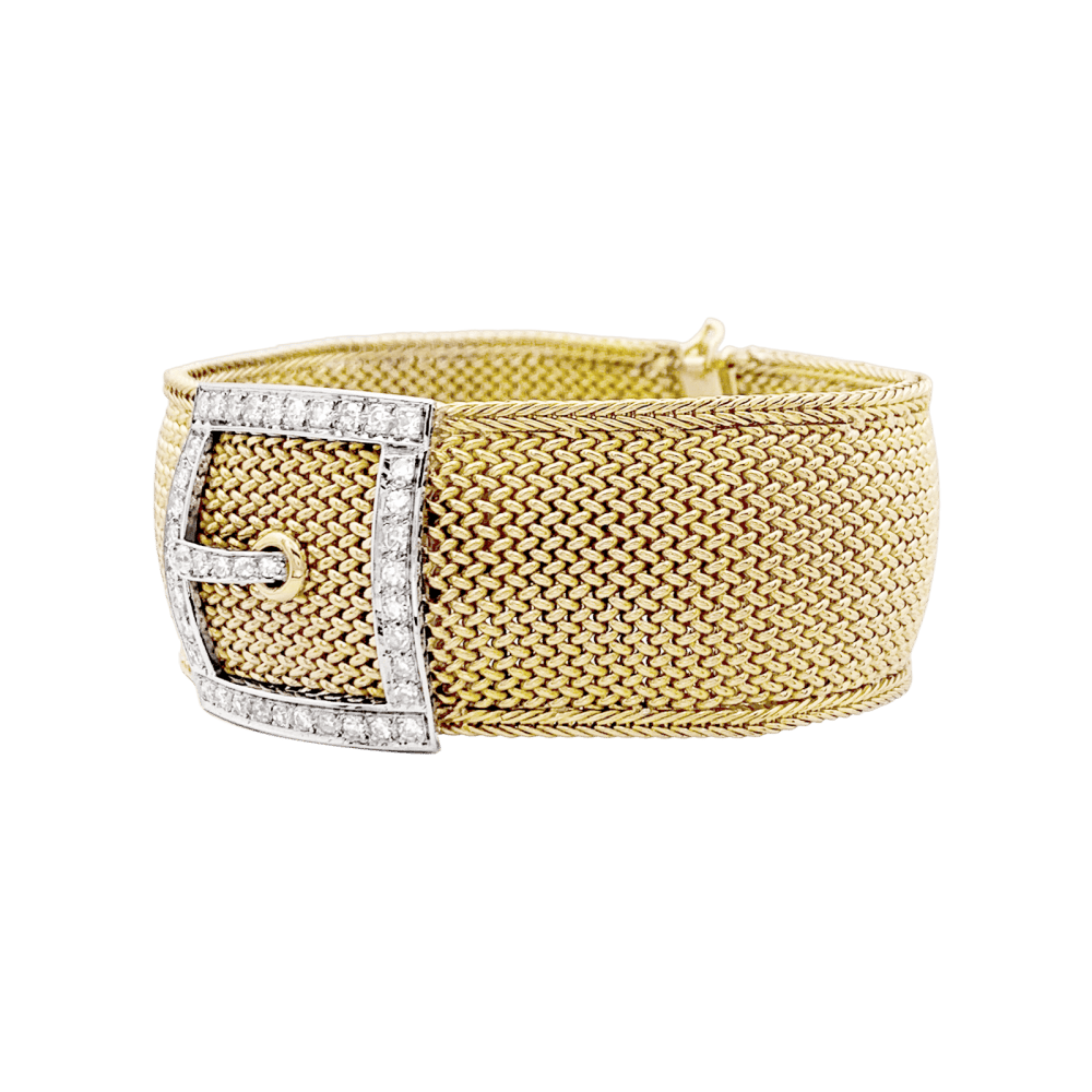 Watch secret Jaeger-Lecoultre, "Ceinture", yellow gold, white gold, diamonds.