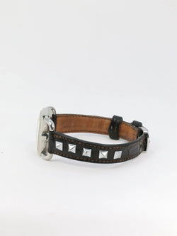 Montre Jaeger Lecoultre Etrier des années 1970 en Acier et en Cuir - Castafiore