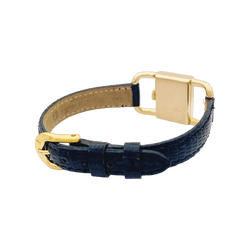 Montre JAEGER - LECOULTRE, "Etrier", en or rose et cuir - Castafiore