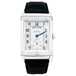 Watch Jaeger-Lecoultre , "Grande Reverso 986 Duodate", steel, leather.
