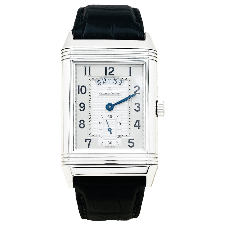 Watch Jaeger-Lecoultre , "Grande Reverso 986 Duodate", steel, leather.