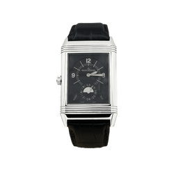 Watch Jaeger-Lecoultre , "Grande Reverso 986 Duodate", steel, leather.