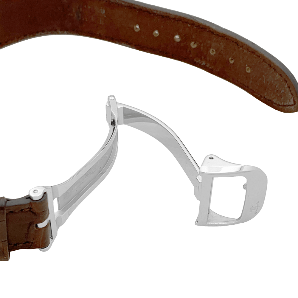 Montre JAEGER - LECOULTRE "Master Control 1000 Hours" en acier et cuir - Castafiore