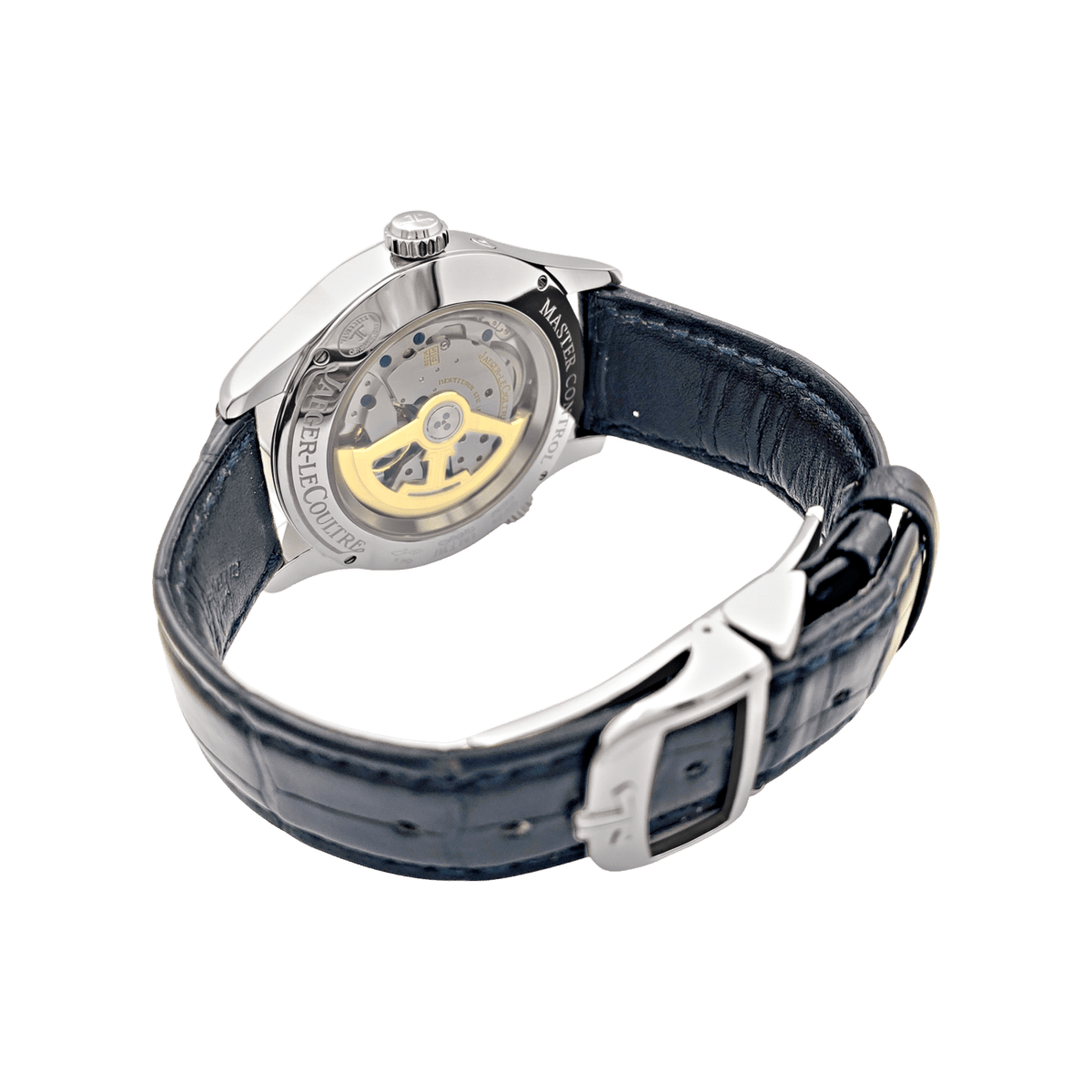Montre JAEGER-LECOULTRE "Master Control Geographic" en acier et cuir - Castafiore