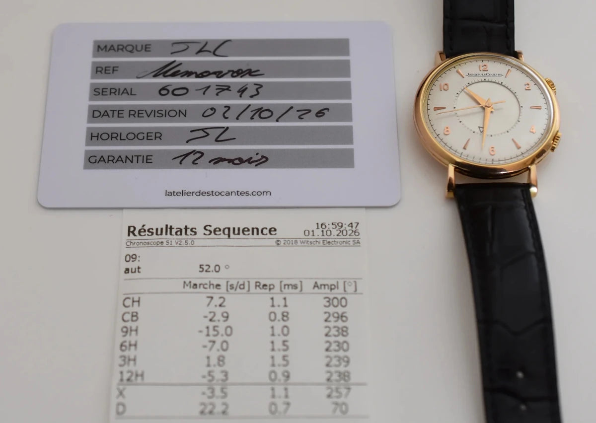 Montre JAEGER-LECOULTRE MEMOVOX REF. 3151 en or rose 18 COMPLICATION REVEIL - CAL. P489/1 - circa 1952 - Castafiore