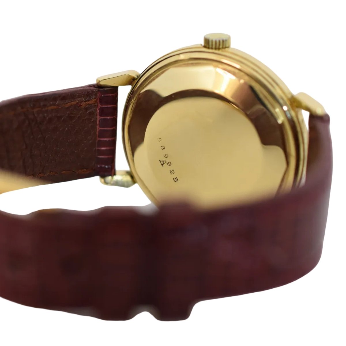 Montre JAEGER - LECOULTRE "Power Reserve" en or jaune et cuir - Castafiore