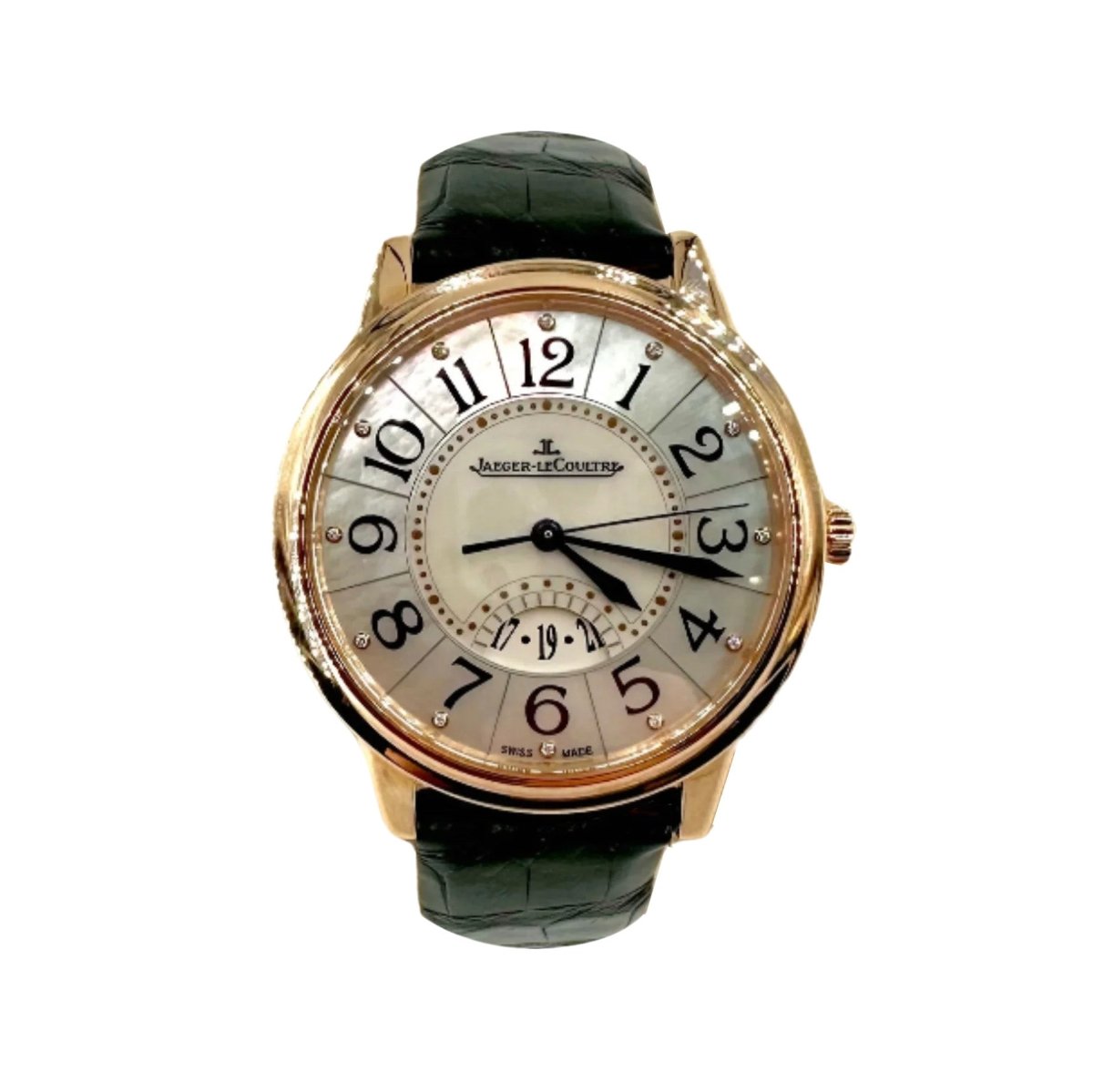 Montre JAEGER - LECOULTRE "Rendez - vous" en or rose, nacre et cuir - Castafiore