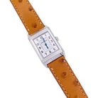 Montre JAEGER LECOULTRE, "Reverso Classic", acier, cuir. - Castafiore