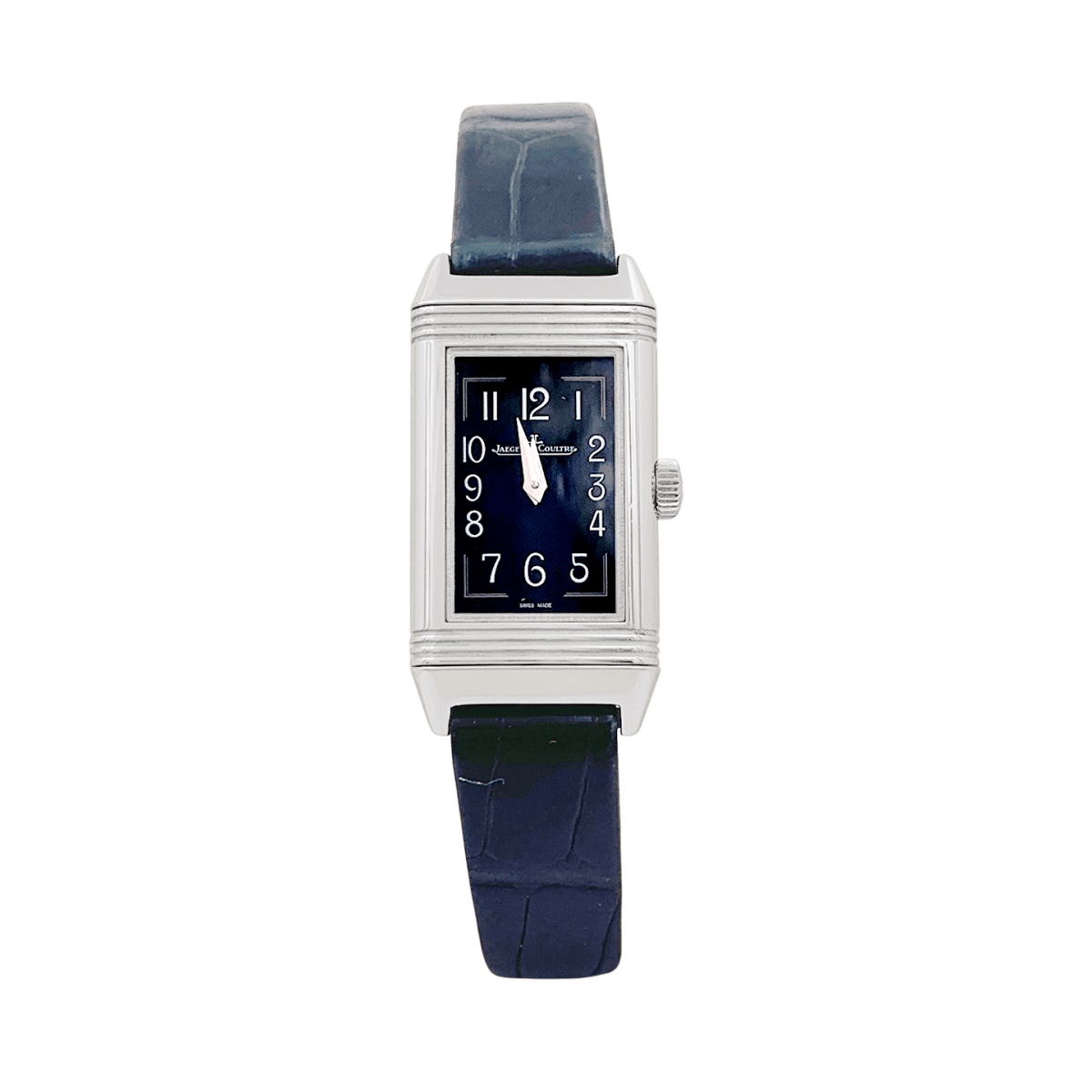 Montre Jaeger Lecoultre, "Reverso Classique", acier, cuir. - Castafiore