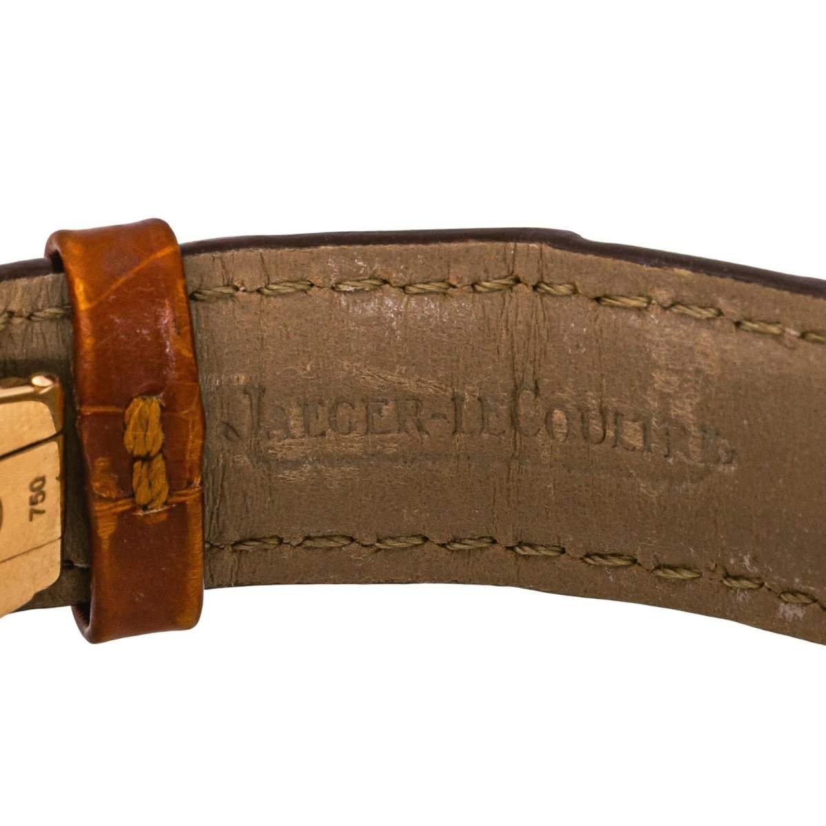 Montre JAEGER - LECOULTRE "Reverso Classique" en or jaune, argent et cuir - Castafiore