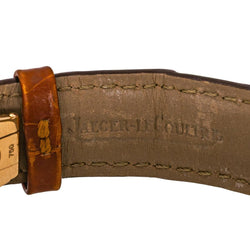 Montre JAEGER - LECOULTRE "Reverso Classique" en or jaune, argent et cuir - Castafiore