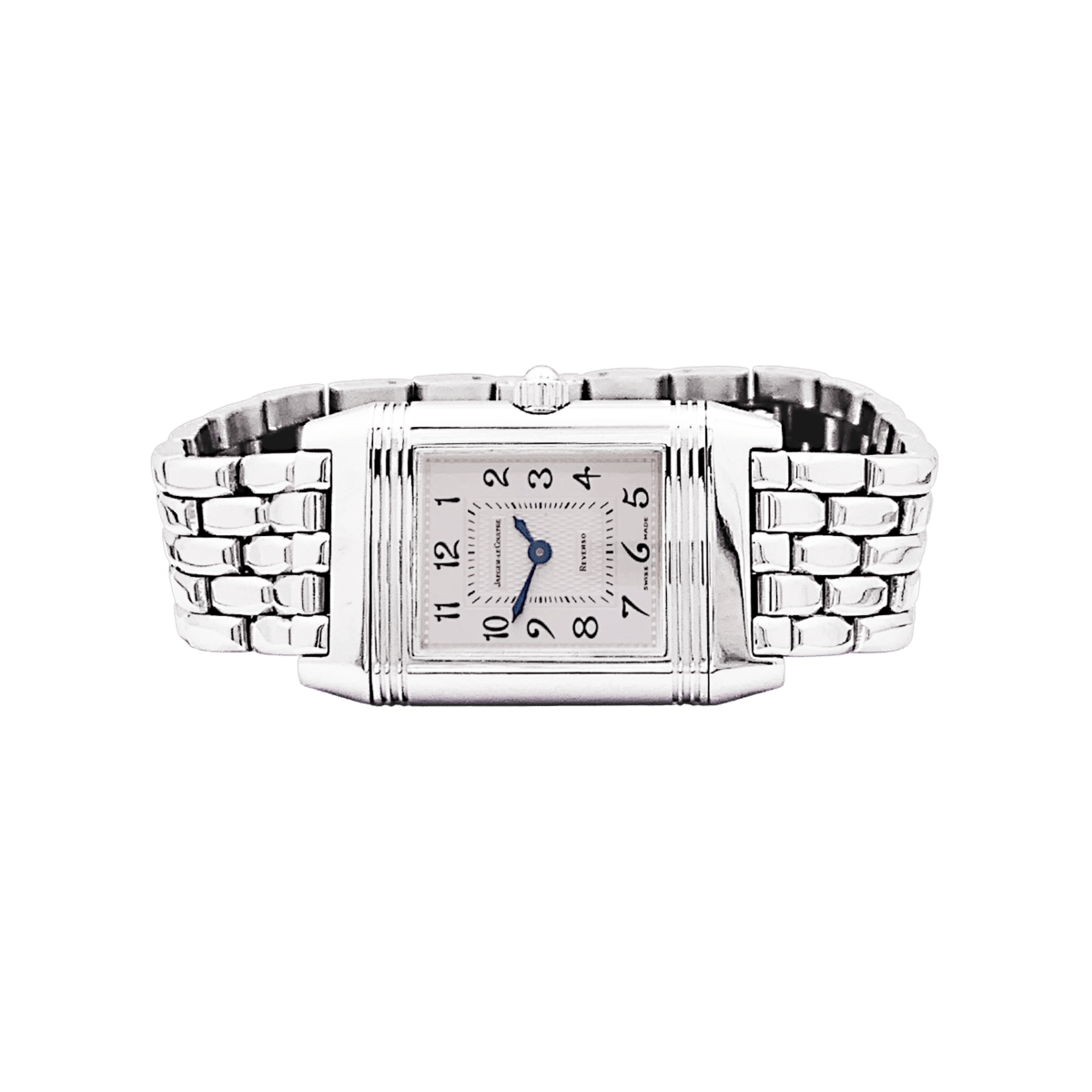 Montre JAEGER LECOULTRE "Reverso Duetto" PM en acier et diamants - Castafiore
