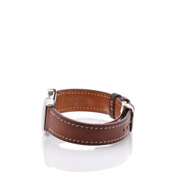 Montre JAEGER - LECOULTRE "Reverso" en acier, cuir, saphir et quartz - Castafiore