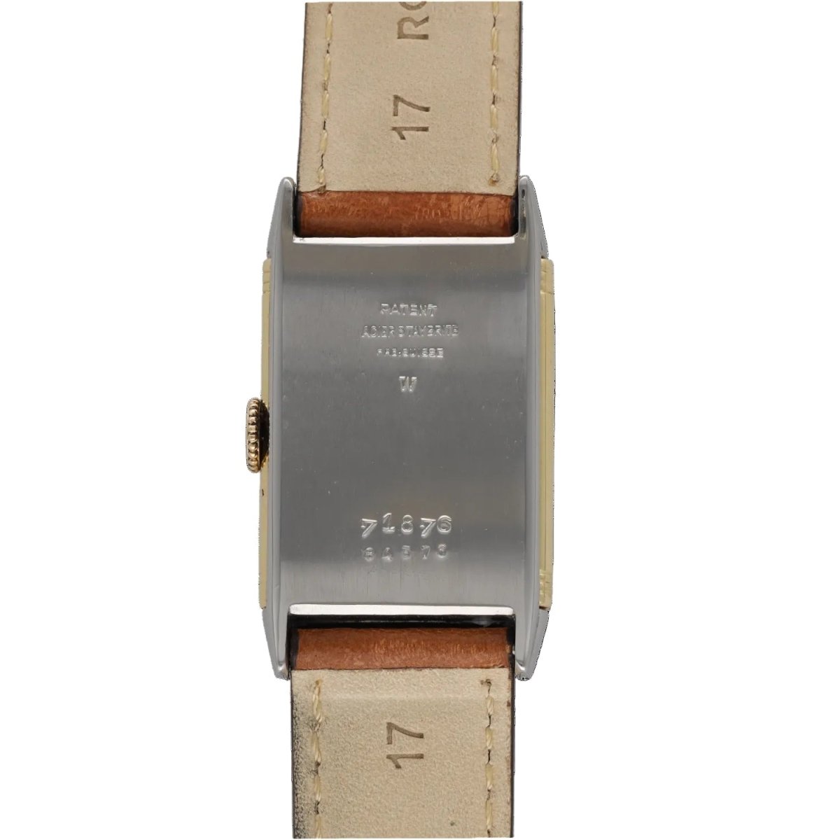 Montre JAEGER-LECOULTRE "Reverso" en or jaune, acier et cuir - Castafiore