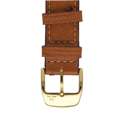 Montre JAEGER-LECOULTRE "Reverso" en or jaune, acier et cuir - Castafiore