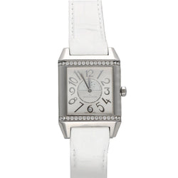 Montre JAEGER - LECOULTRE "Reverso Squadra Duo" en acier et diamants - Castafiore