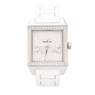 Montre Jaeger Lecoultre "Reverso Squadra" steel, diamonds, caoutchouc. - Castafiore