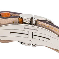 Montre JAEGER - LECOULTRE "Reverso Tribute Duoface" en acier, argent et cuir - Castafiore