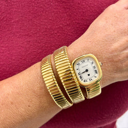 Montre JAEGER - LECOULTRE "Serpenti Tuboas" en or jaune et saphir - Castafiore