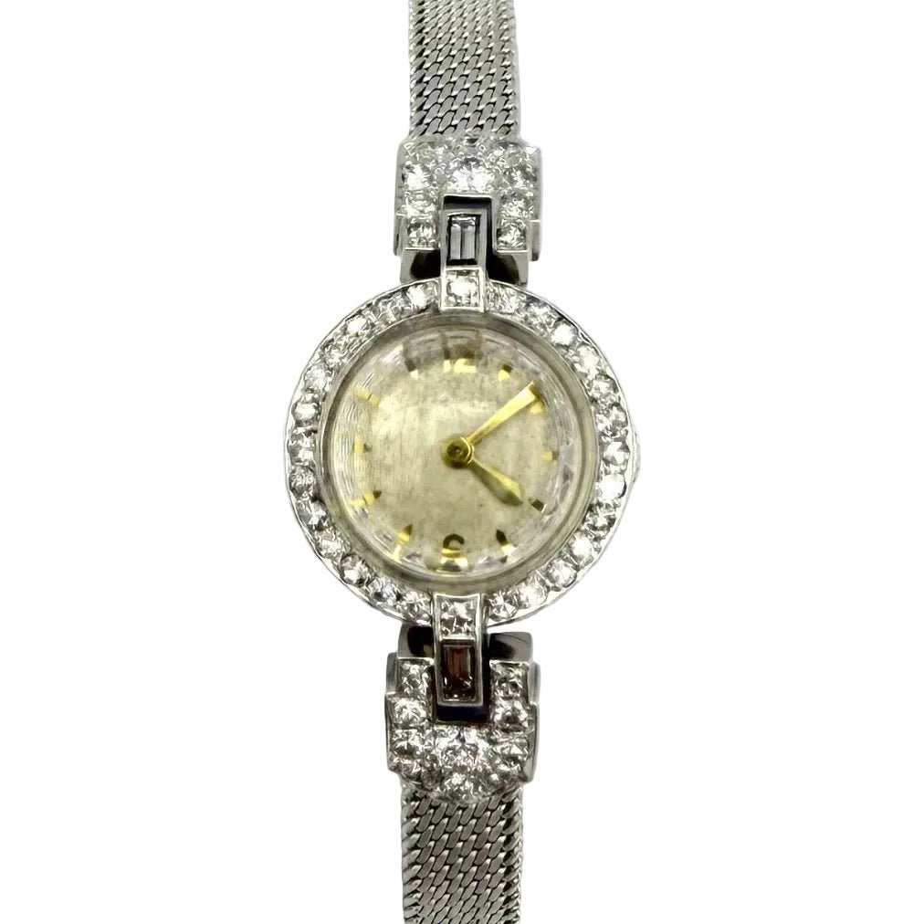 Montre JAEGER-LECOULTRE X GAY FRÈRES en platine et diamants - Castafiore