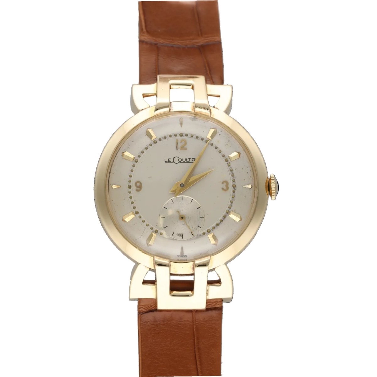 Montre LECOULTRE en or jaune et cuir - Castafiore