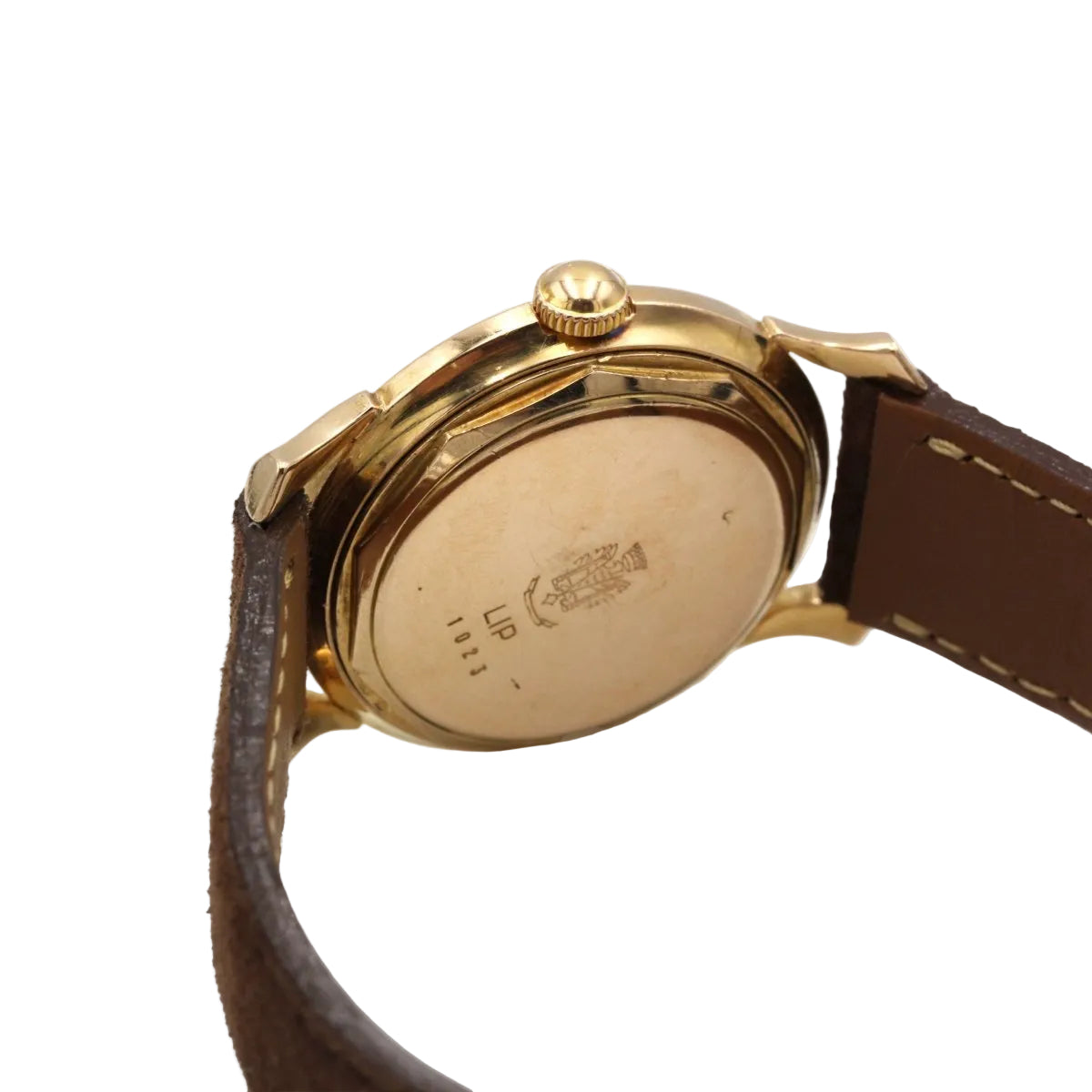 Montre LIP "Chronomètre Himalaya" en or rose et velours - Castafiore