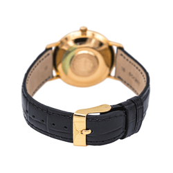 Montre LONGINES "Admiral" en or jaune, argent et cuir - Castafiore