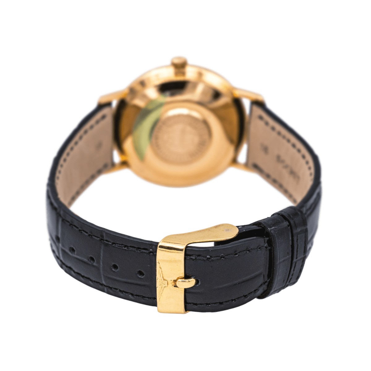 Montre LONGINES "Admiral" en or jaune, argent et cuir - Castafiore